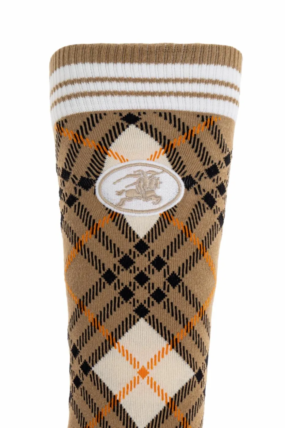 Burberry BRĄZOWY Skarpety ze wzorem w kratę