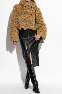Burberry BRĄZOWY Wełniana kurtka