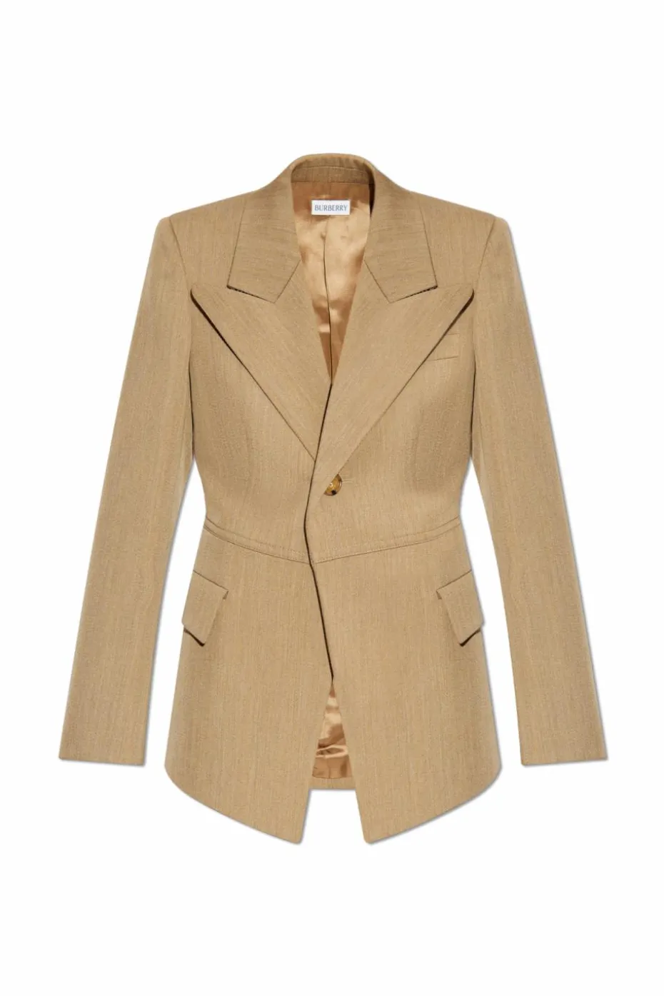 Burberry BRĄZOWY Wełniana marynarka