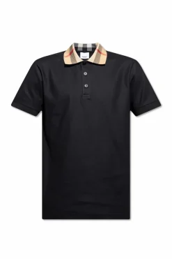 Burberry CZARNY Bawełniane polo ‘Cody’