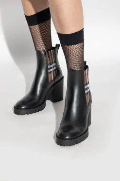 Burberry CZARNY Botki na obcasie ‘New Allostock’