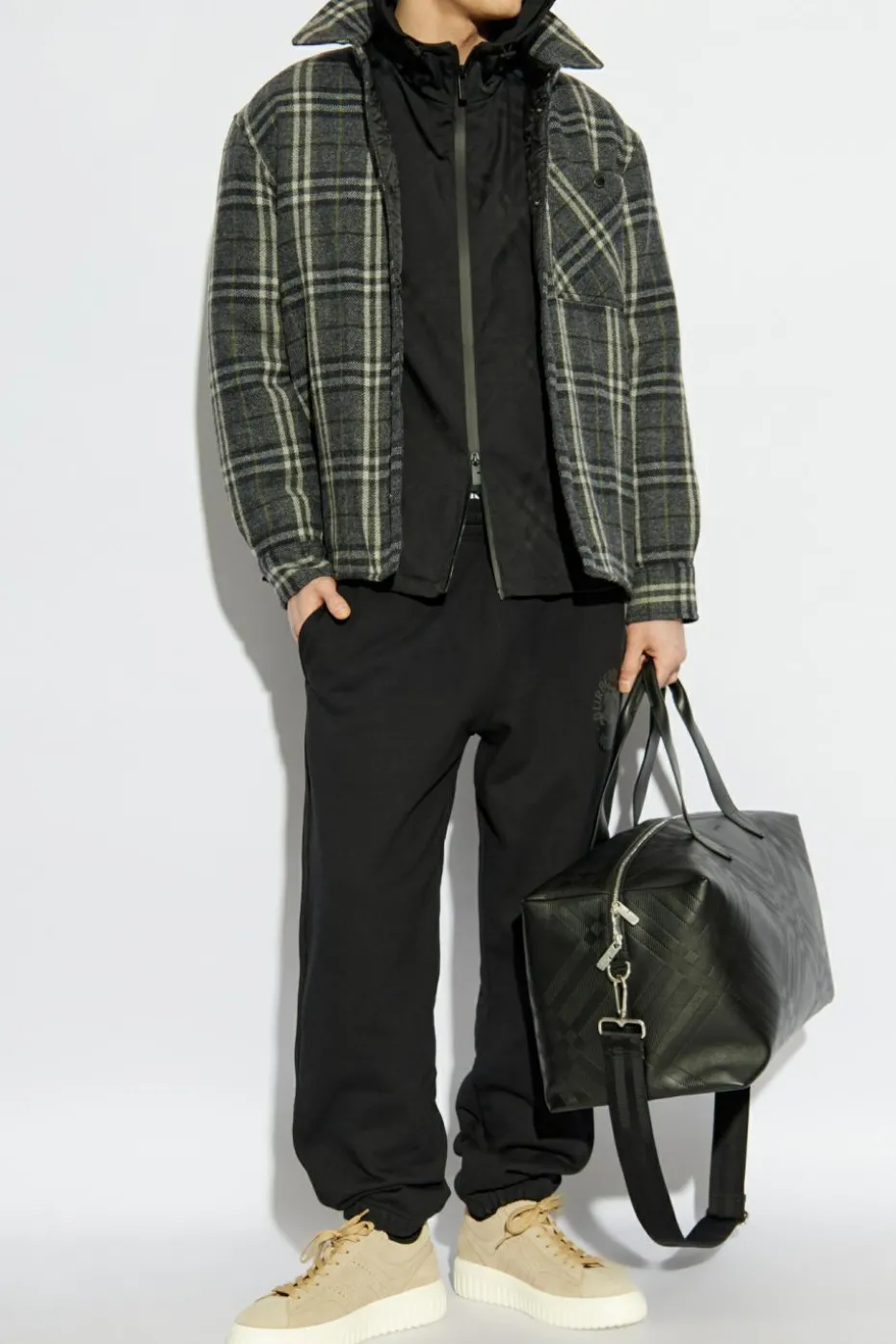 Burberry CZARNY Dresowe spodnie