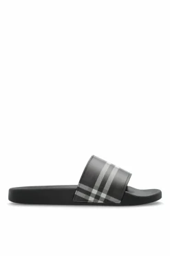 Burberry CZARNY Gumowe klapki