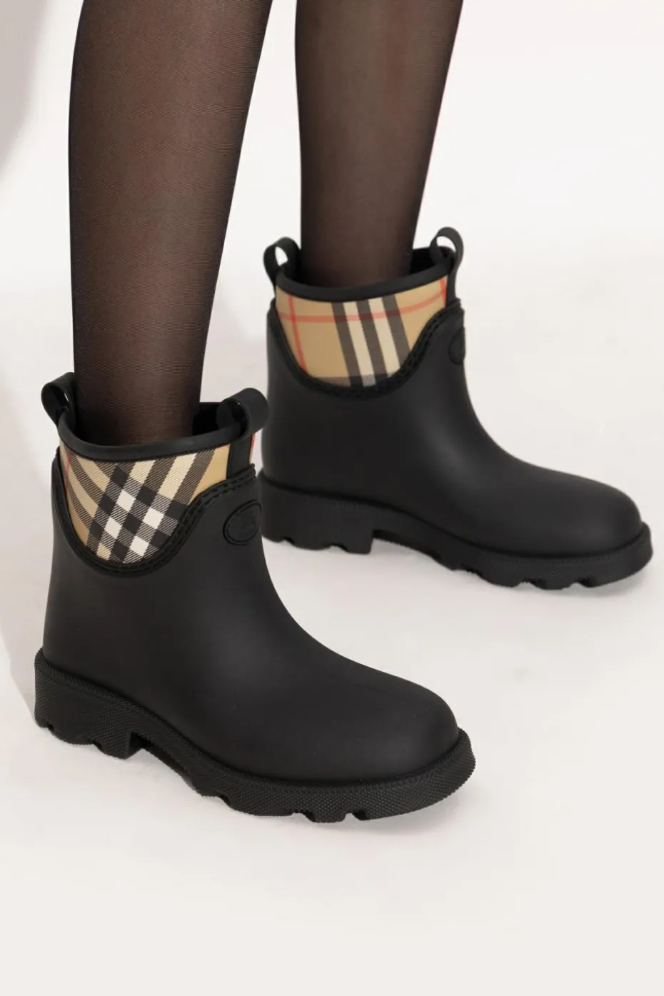Burberry CZARNY Kalosze `Marsh Stamp`