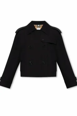 Burberry CZARNY Krótki trencz ‘Haltye’