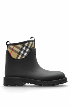 Burberry CZARNY Krótkie kalosze ze wzorem w kratę