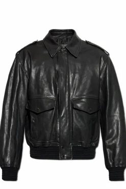 Burberry CZARNY Kurtka skórzana