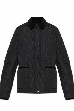 Burberry CZARNY Ocieplana pikowana kurtka