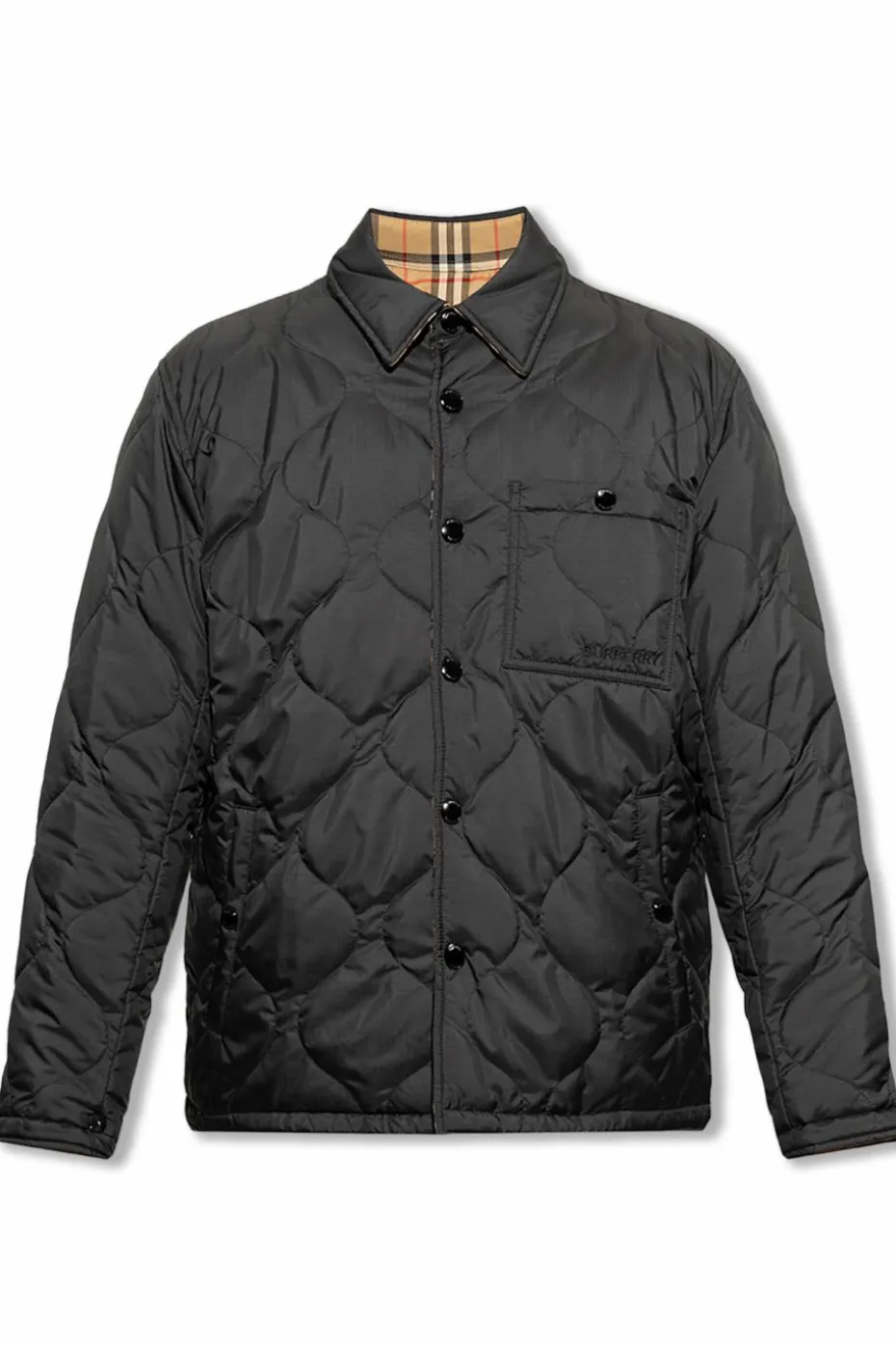 Burberry CZARNY Pikowana kurtka ‘Francis’