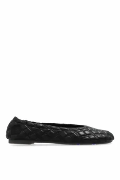 Burberry CZARNY Pikowane baleriny ‘Sadler’