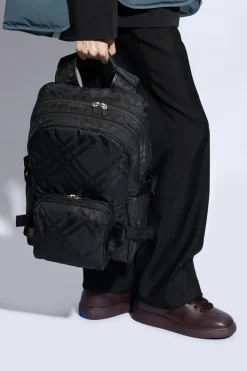 Burberry CZARNY Plecak ze wzorem w kratę