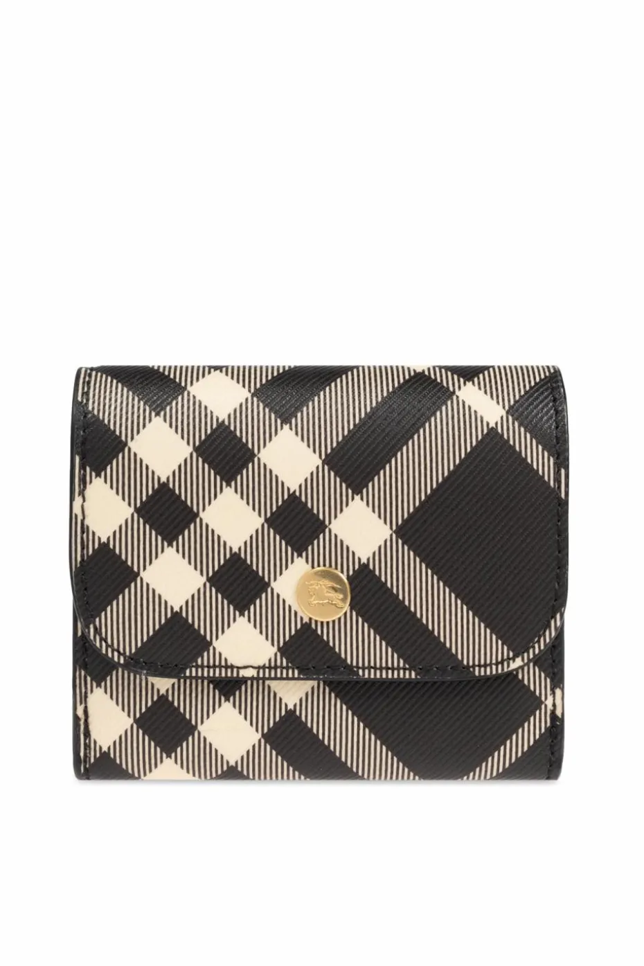 Burberry CZARNY Portfel ze wzorem w kratę