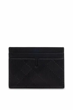 Burberry CZARNY Skórzane etui na karty