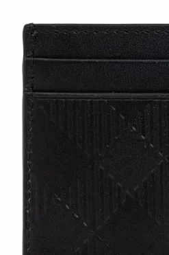 Burberry CZARNY Skórzane etui na karty