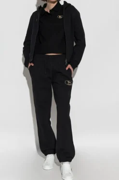 Burberry CZARNY Spodnie z logo