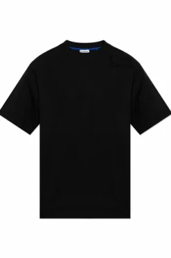 Burberry CZARNY T-shirt z logo