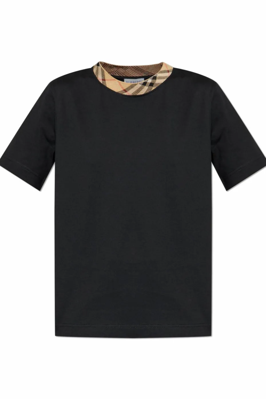Burberry CZARNY T-shirt z okrągłym dekoltem