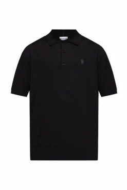 Burberry CZARNY Wełniane polo