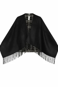 Burberry CZARNY Wełniane ponczo
