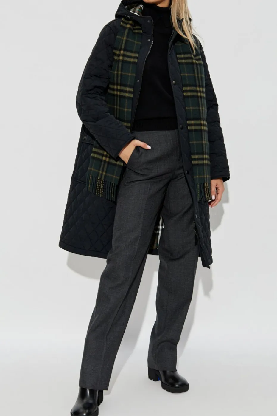 Burberry CZARNY Wełniany golf