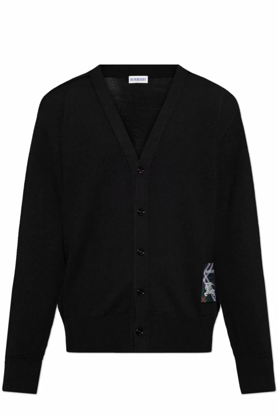 Burberry CZARNY Wełniany kardigan