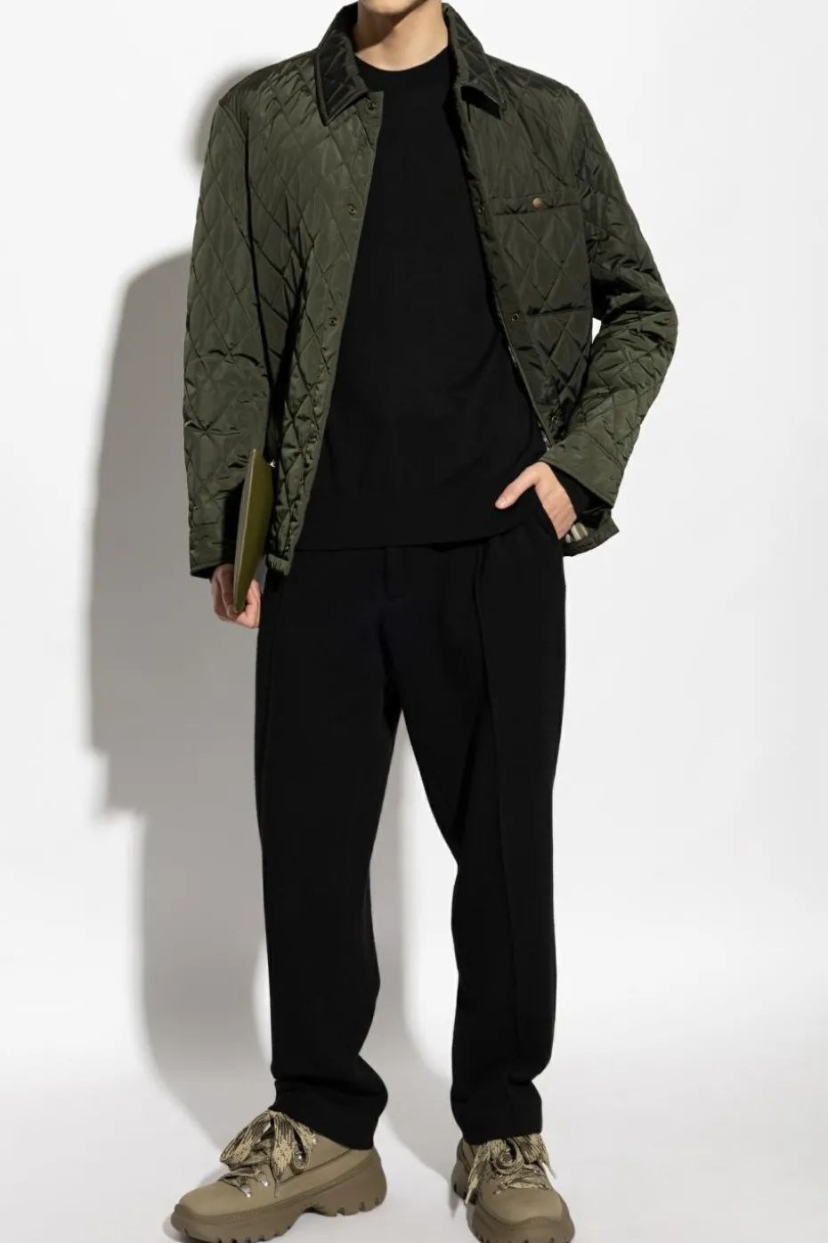 Burberry CZARNY Wełniany sweter