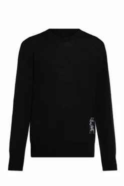 Burberry CZARNY Wełniany sweter