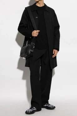 Burberry CZARNY Wełniany sweter