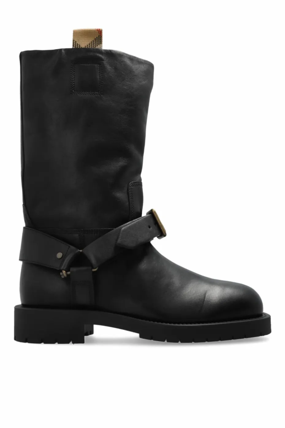 Burberry CZARNY Zamszowe botki