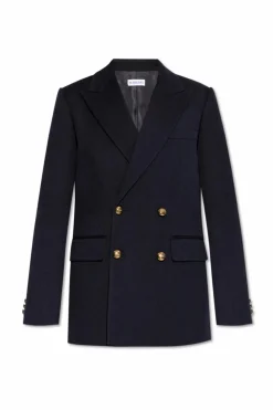 Burberry GRANATOWY Dwurzędowa marynarka