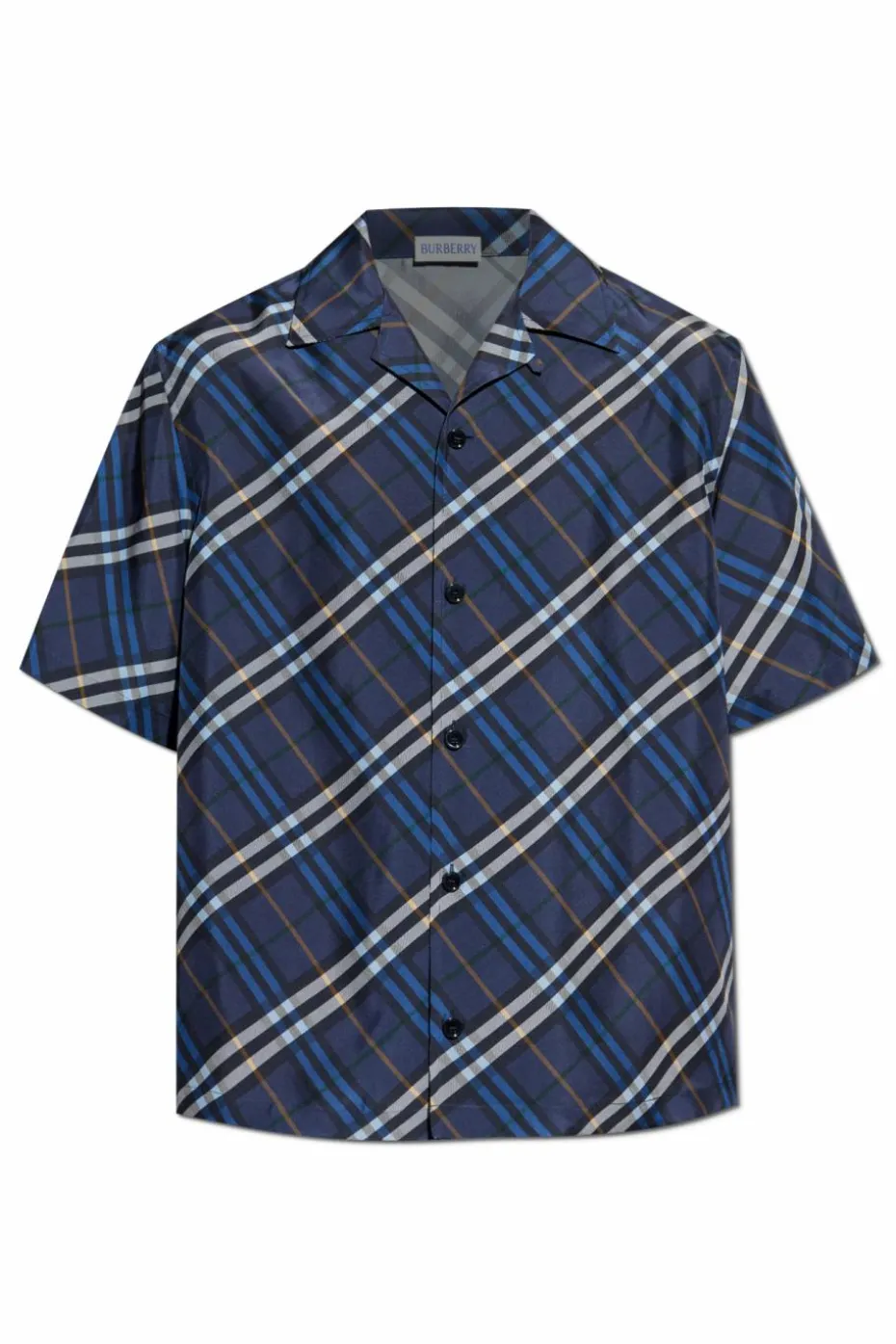 Burberry GRANATOWY Jedwabna koszula
