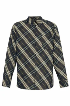 Burberry GRANATOWY Koszula w kratę
