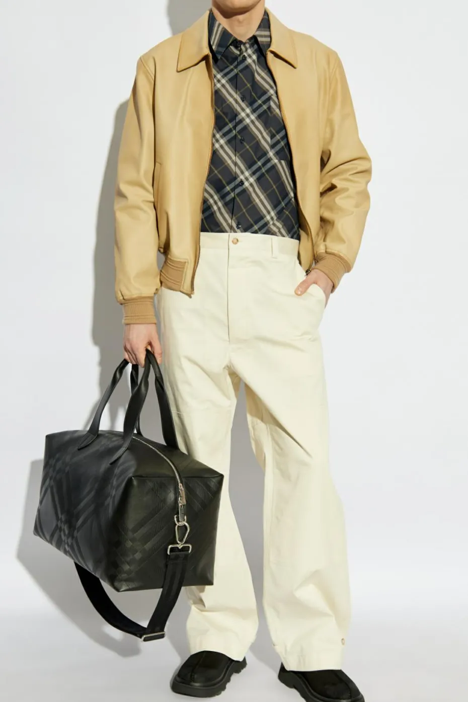Burberry GRANATOWY Koszula w kratę