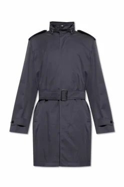 Burberry GRANATOWY Płaszcz z kapturem