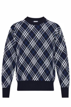 Burberry GRANATOWY Sweter `Gregory`