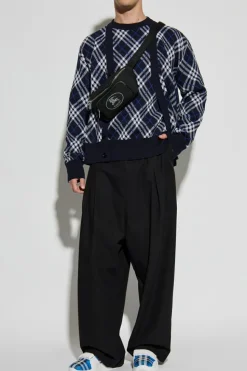 Burberry GRANATOWY Sweter `Gregory`