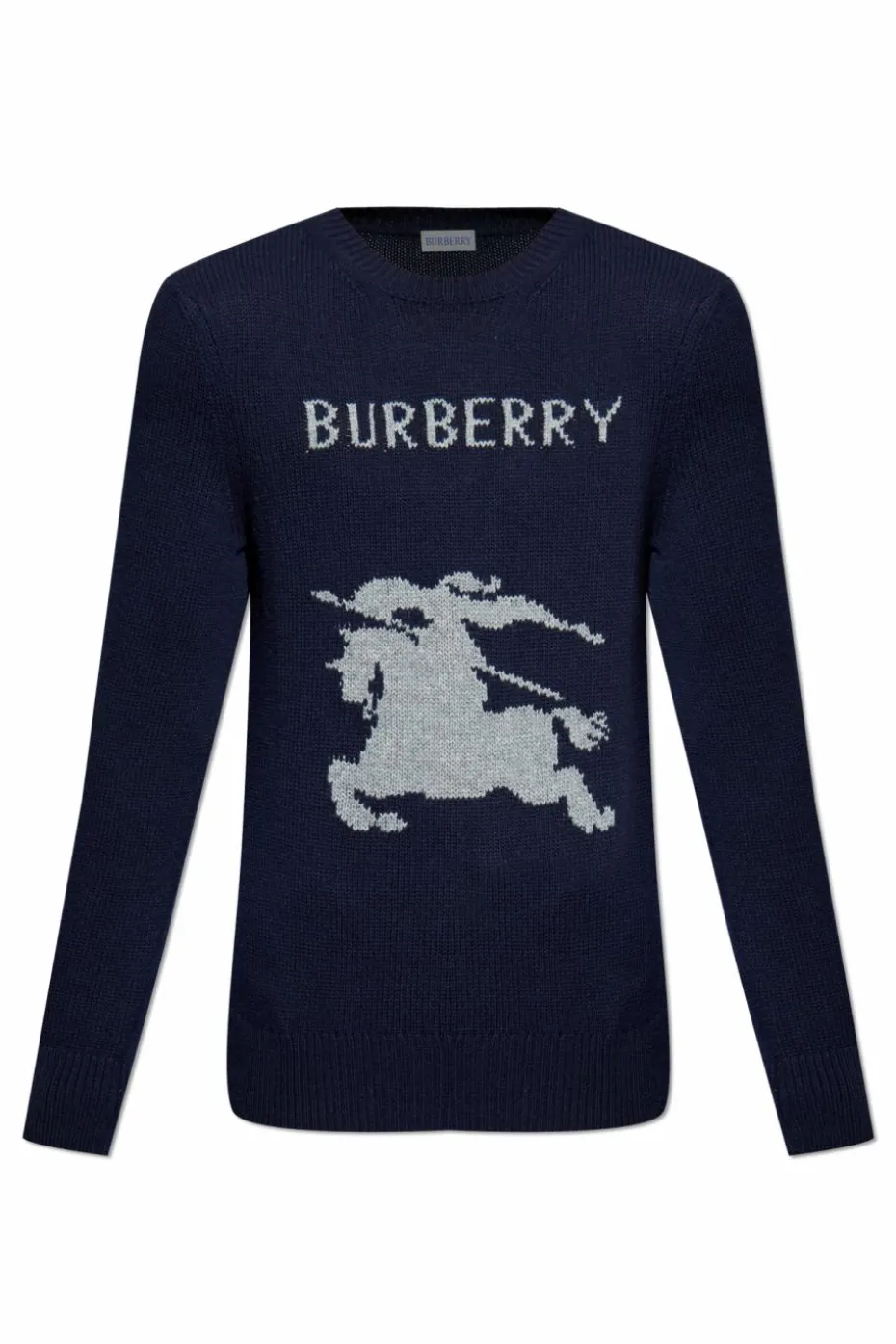 Burberry GRANATOWY Sweter z okrągłym dekoltem
