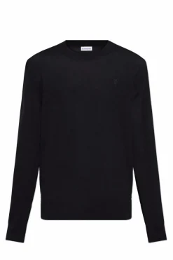 Burberry GRANATOWY Wełniany sweter