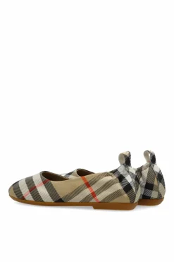 Burberry Kids beżowy Baleriny ze wzorem w kratę