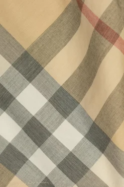 Burberry Kids beżowy Bawełniana sukienka ze wzorem w kratę