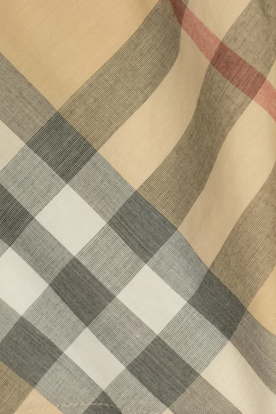 Burberry Kids beżowy Bawełniana sukienka ze wzorem w kratę
