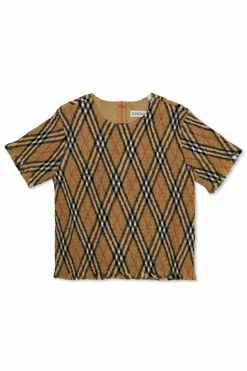 Burberry Kids beżowy Bluza z wzorem w kratę