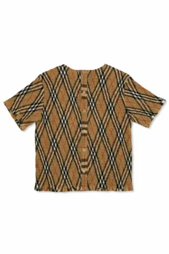 Burberry Kids beżowy Bluza z wzorem w kratę