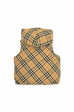Burberry Kids beżowy Dwustronna kamizelka z kapturem