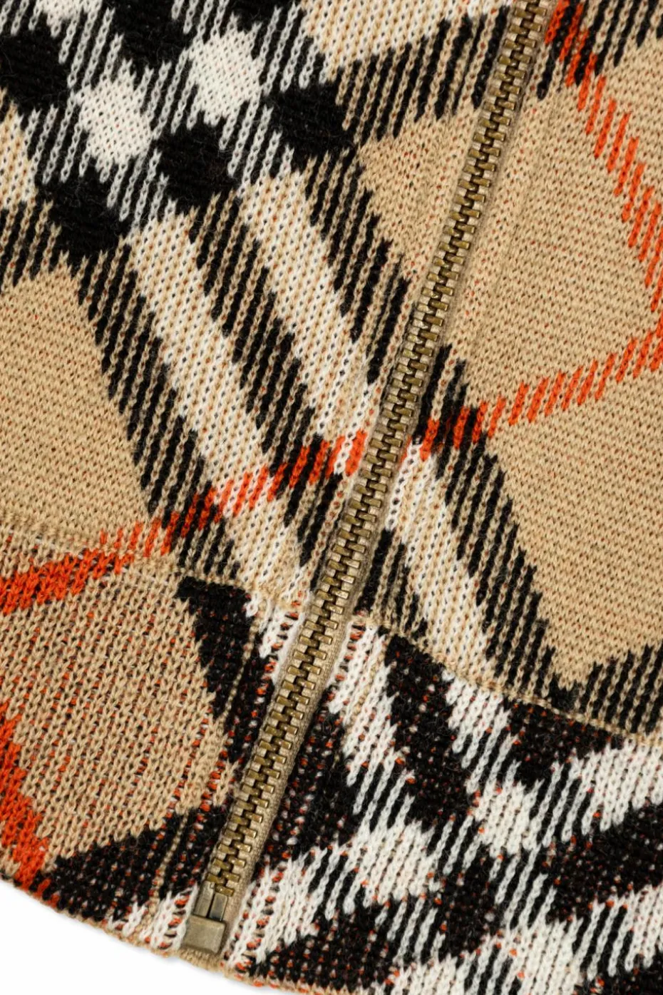 Burberry Kids beżowy Kardigan z kapturem