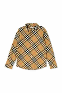 Burberry Kids beżowy Koszula ze wzorem w kratę