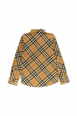 Burberry Kids beżowy Koszula ze wzorem w kratę