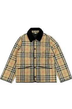 Burberry Kids beżowy Kurtka ze wzorem w kratę