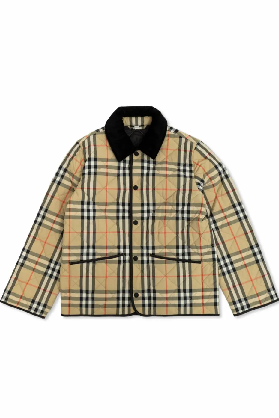 Burberry Kids beżowy Kurtka ze wzorem w kratę