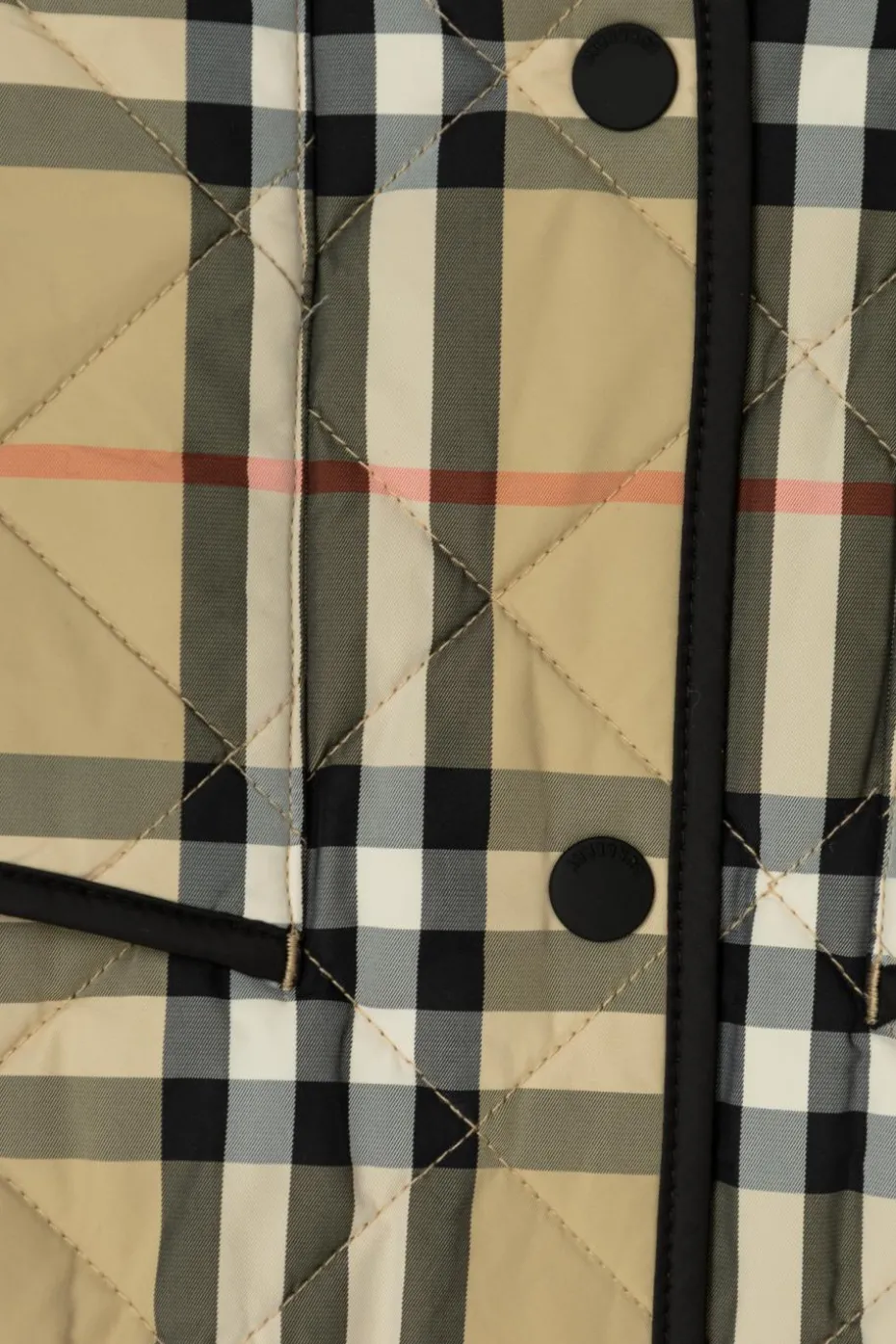 Burberry Kids beżowy Kurtka ze wzorem w kratę